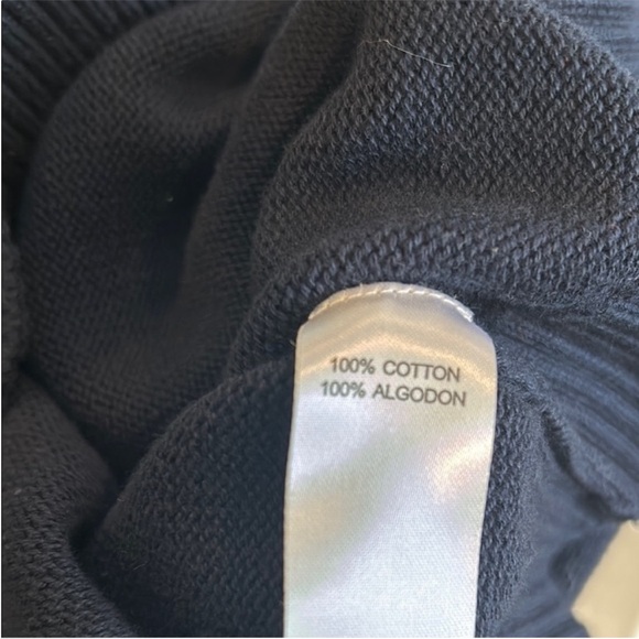 Weatherproof Dark Blue 1/4 Zip-Up Sweater with Snowflake Pattern - Picture 6 of 7